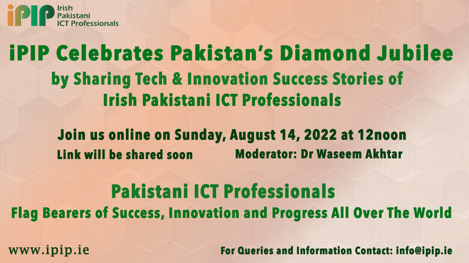 iPIP Celebrates Pakistan's Diamond Jubilee - Virtual Event