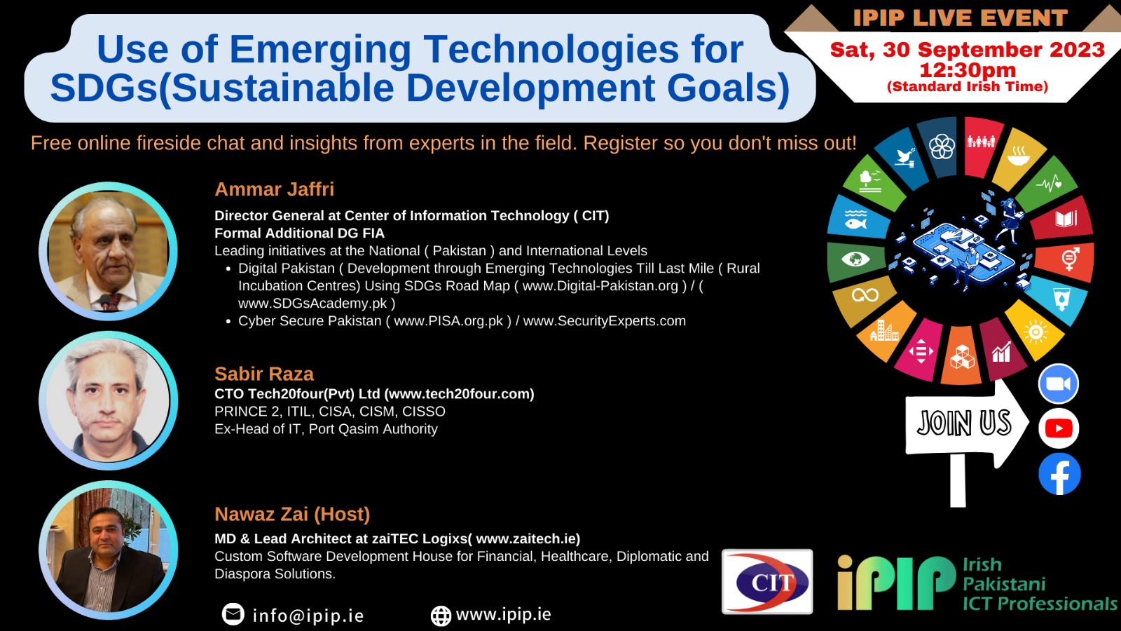 "Use of Emerging Technologies for SDGs (Sustainable Development Goals)" by iPIP & CIT Pakistan